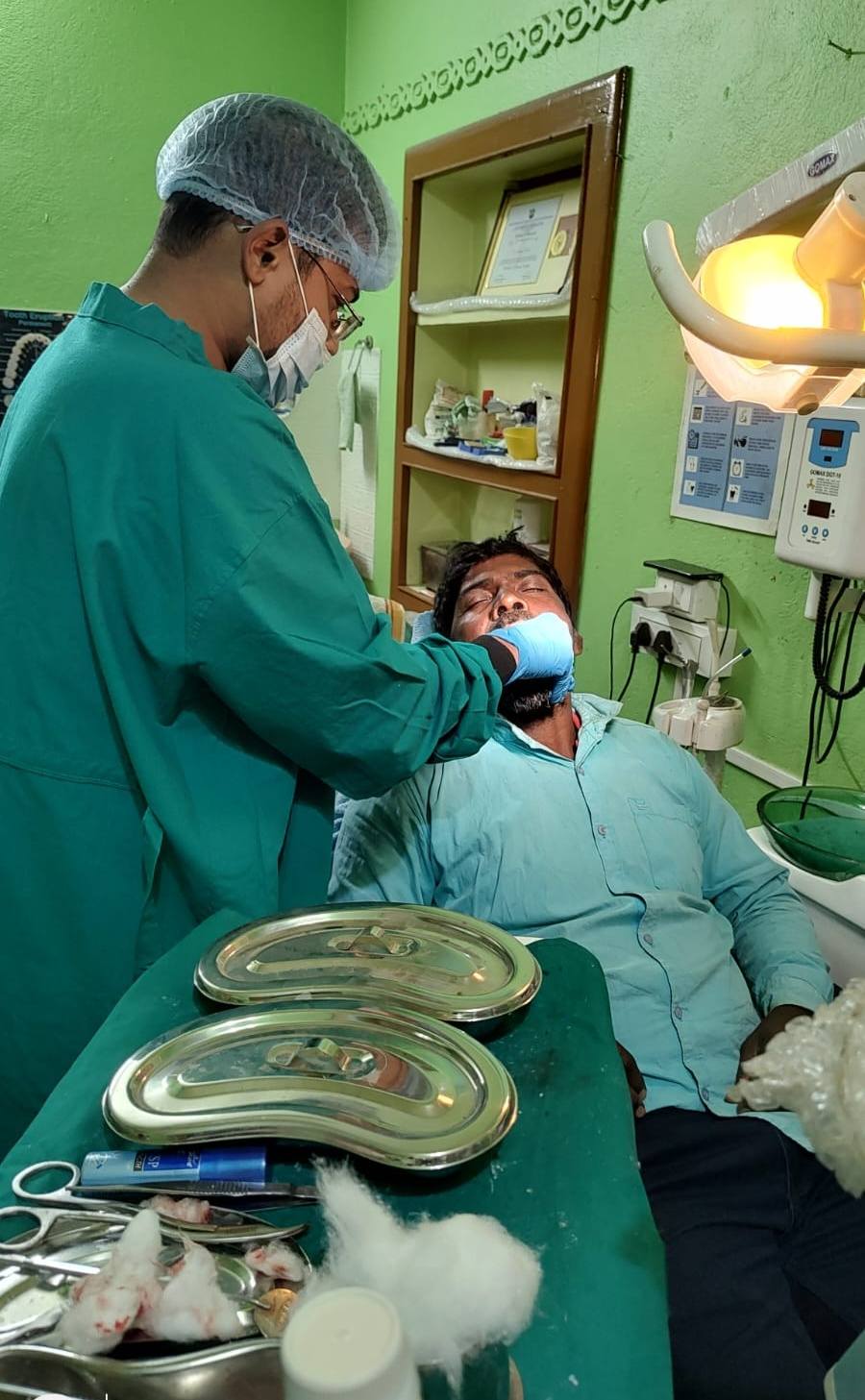 Modern clinic interior with dental equipment in Bulchandrapur